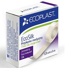 Ecoplast Пластырь фиксирующий текстильный Ecosilk 1,25см X 5м