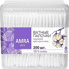 Amra Ватные палочки 200шт банка