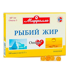 Рыбий Жир пищевой капсулы 0,37Г N100