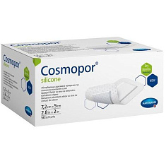 Cosmopor Silikon Повязка впитывающая пластырного типа с контактным слоем из силикона 7,2х5см N50