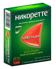 Никоретте пластырь 25мг/16ч 1 этап N7
