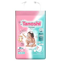 Tanoshi Baby Pants Трусики-подгузники для детей размер ХL 12-22кг N20