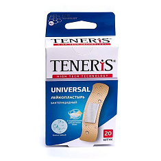 Teneris Universal Лейкопластырь бактерицидный на полимерной основе 76х19мм N20