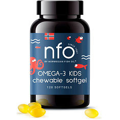 Norwegian Fish Oil Омега-3 с витамином Д капсулы жевательные 800мг N120