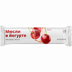 Vitateka батончик мюсли вишневый в йогуртной глазури 30 г