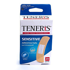 Teneris Sensitive Лейкопластырь бактерицидный на нетканой основе 76х19мм №20