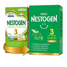 Nestogen 3 Сухой молочный напиток Детское молочко с пребиотиками и лактобактериями L.reuteri с 12мес 300г