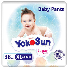 YokoSun Подгузники-трусики детские размер ХL 12-20кг №38