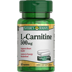 Nature's Bounty L-Карнитин 500мг таблетки N30