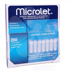 Ланцеты Microlet для прокалывания пальца N200