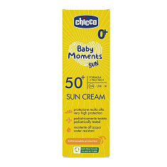 Chicco Baby Moments Крем минеральный солнцезащитный SPF50+ 75мл