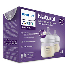 Авент Natural Response Anti-Colic Бутылочка с силиконовой соской медленный поток с 0мес 125мл 2шт SCY900/02