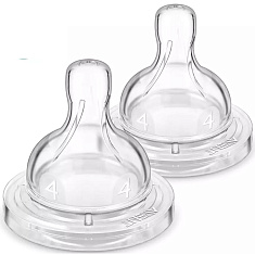 Авент Соска силиконовая Anti-Colic быстрый поток с 6 мес. №2 SCY764/02