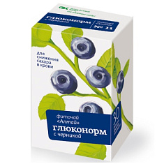 Фиточай Алтай №11 Глюконорм с черникой 2г N30 фильтр-пак
