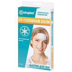 Пластырь EXTRAPLAST от головной боли (5х12см) N2