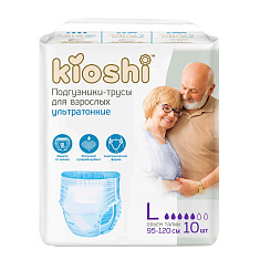 Kioshi Трусы-подгузники для взрослых бумажные L N10