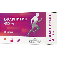 Мирролла L-карнитин 450мг капсулы 470мг N30
