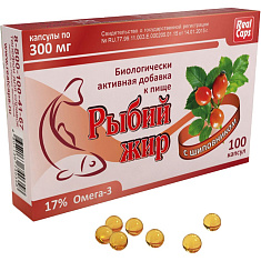 Рыбий жир с шиповником капсулы 300мг N100 Реалкапс