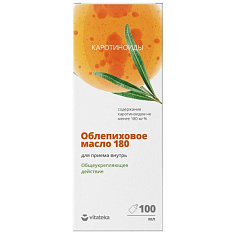 Vitateka Масло облепиховое Алтай элитное 180мг% 100мл