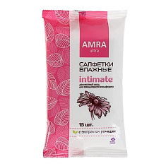 Amra Салфетки влажные для интимной гигиены 15шт
