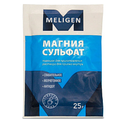 Магния сульфат порошок для раствора для внутреннего применения 25г №1 Мелиген