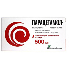 Парацетамол-Альтфарм суппозитории ректальные 50мг N10