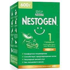 Nestogen 1 Сухая молочная смесь с Омега-3 ПНЖК и лактобактериями для детей с 0 мес 600г