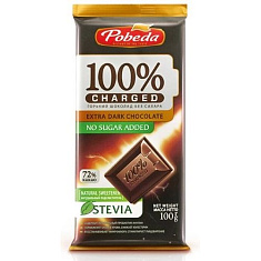 Шоколад горький Charged без сахара 72% какао 100г