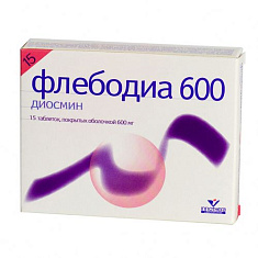 Флебодиа 600 таблетки п.п.о. 600мг N15