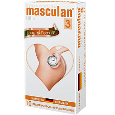 Masculan презервативы Masculan3 Ultra №10 продлевающие с анестетиком, колечками и пупырышками