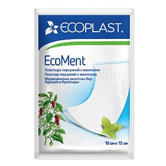 Ecoplast Пластырь перцовый с ментолом EcoMent 10х15см