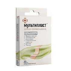 Мультипласт Пластырь бактерицидный эластичный набор N20