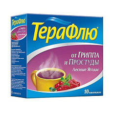 Терафлю от гриппа и простуды порошок для раствора для внутреннего применения лесные ягоды N10 пакетиков