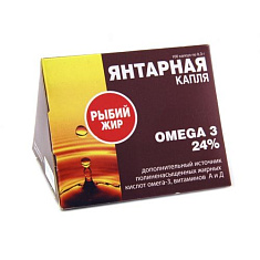 Рыбий Жир Янтарная капля Омега-3 капсулы 0,3г N100
