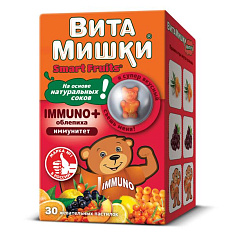 ВитаМишки Иммуно плюс облепиха пастилки жевательные N30