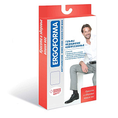 ERGOFORMA Гольфы компрессионные мужские открытый носок класс 2 р.2 черный