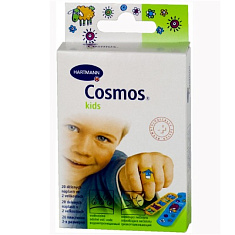 Пластырь Космос кидс детский с рисунком 16х57мм N10+19х72 N10 COSMOS kids