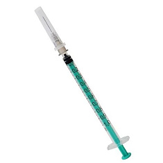 Шприц 3-детальный туберкулиновый одноразовый Луер 1мл игла 27G 0,45x12 №100 МПК Елец