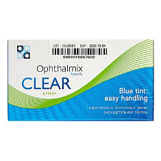 Офтальмикс Баттерфляй Clear Контактные линзы плановой замены  /-7,00/ N4 blue tint