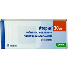 Аторис таблетки п.п.о. 30мг N30