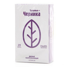 Фиточай Здоровье+ Черника фильтр-пакеты 2г N20