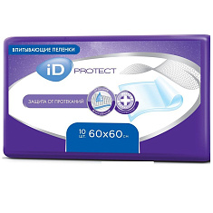 iD Protect Пеленки одноразовые впитывающие 60х60см №10