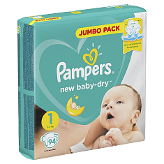 Pampers Подгузники New Baby-Dry 1 (2-5 кг) N94