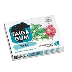 Taiga Gum Relax Смолка жевательная из смолы лиственницы сибирской с пчелиным воском драже в растительной пудре N5