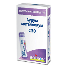 Аурум Металликум С30 Гомеопатический монокомпонентный препарат гранулы гомеопатические 4г Буарон