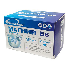 Магний B6 капсулы 515мг №60 Югмедфарм