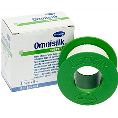 OMNISILK пластырь гипоаллергенный из шелка 5мх2,5см белый