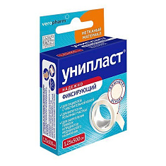 Унипласт Лейкопластырь 1,25х500 см нетканная основа