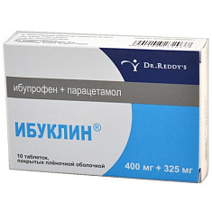 Ибуклин таблетки 400мг 325мг N10