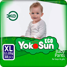YokoSun Eco Подгузники-трусики детские размер XL 12-20кг N38